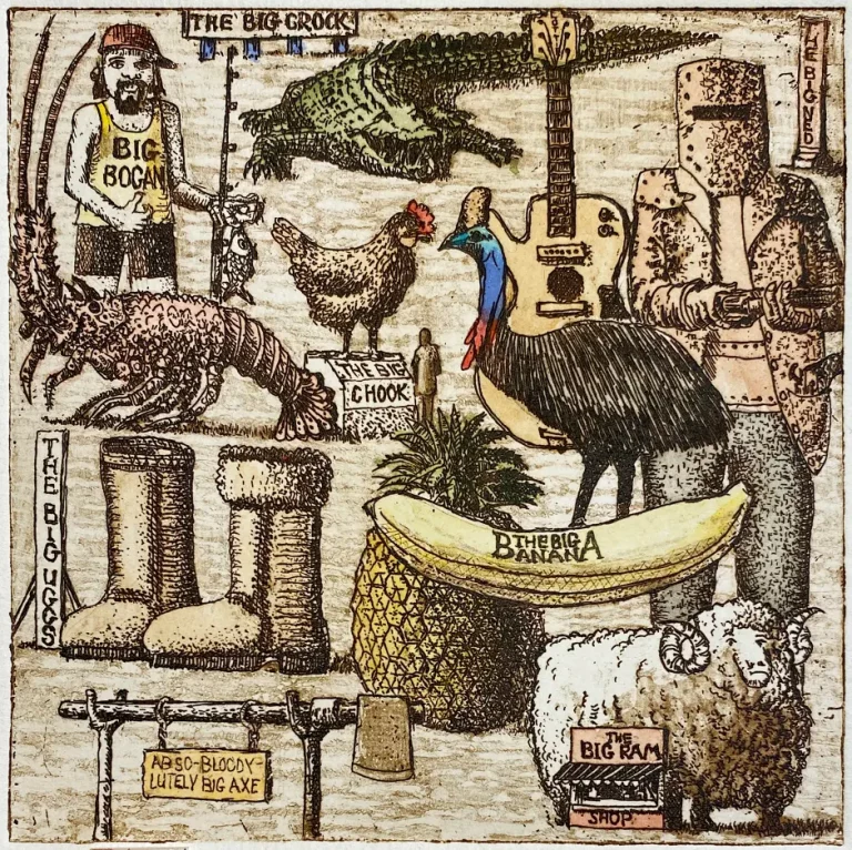 Leon Pericles' Big Things - Kitsch Collection Hand coloured etching Product