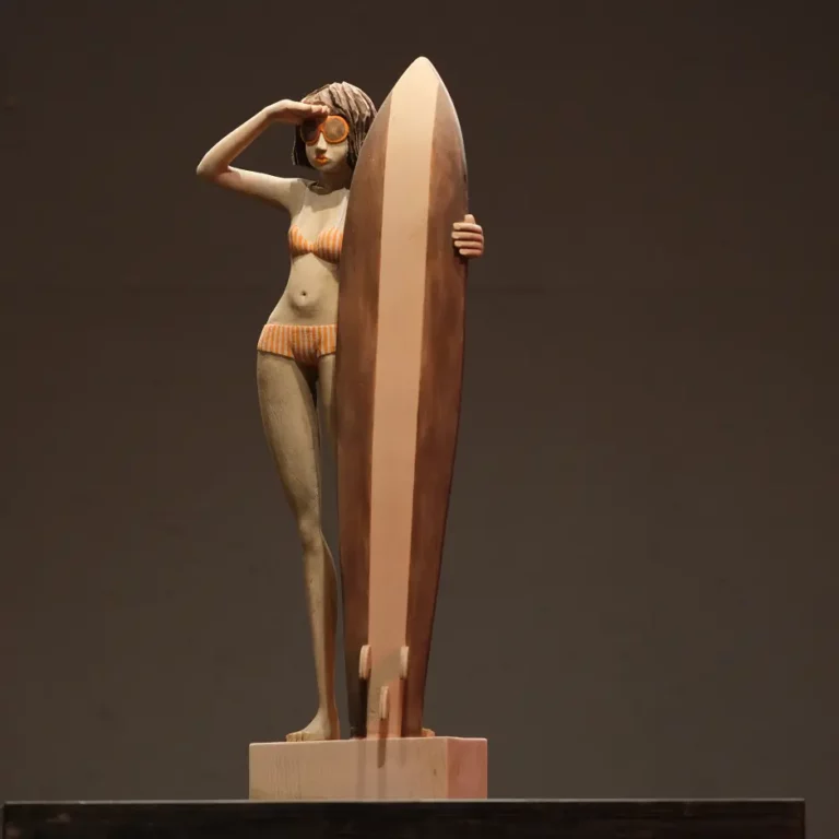 Stefan Neidhardt's Looking For The Perfect Wave original sculpture product