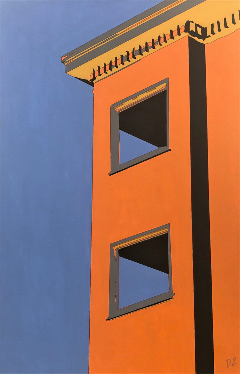 Dainis Zakis' "Windows to the Sky" acrylic on canvas painting original art for sale product