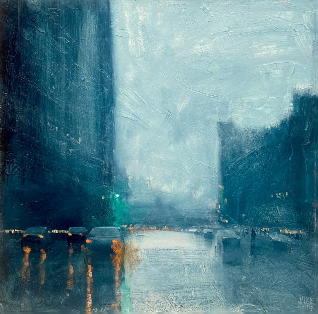 Mike Barr's "The Texture of Rain" Acrylic on Canvas painting original art for sale product