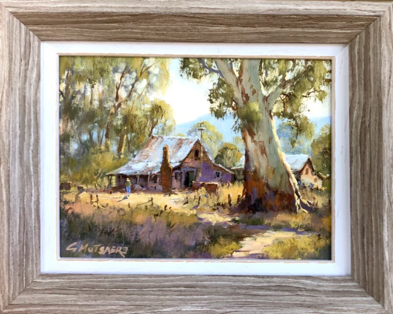 Gerard Mutsaers' "Home Sweet Home" Oil on Canvas Board artwork for sale