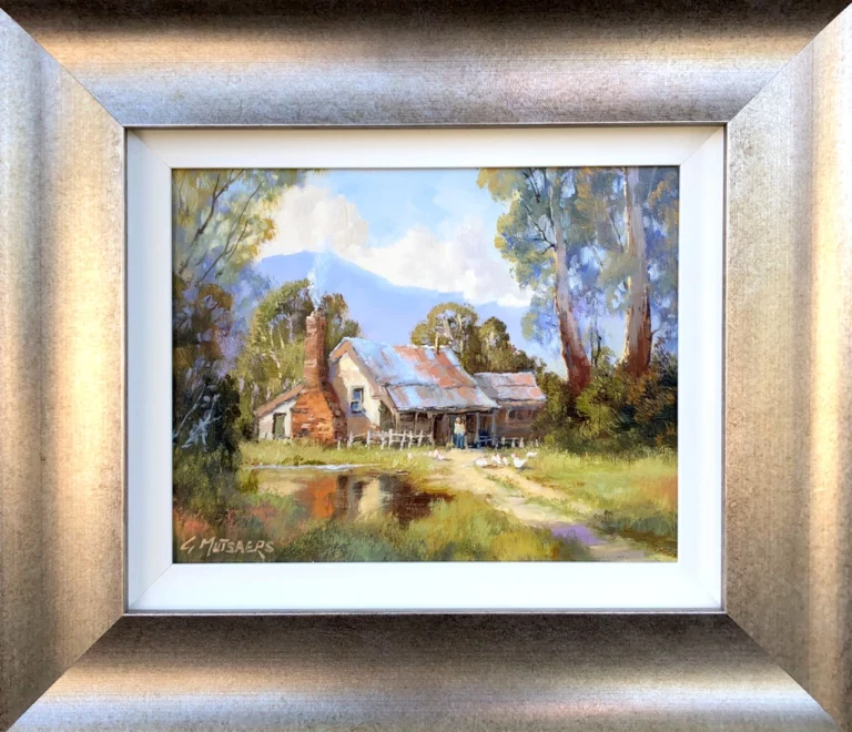 Gerard Mutsaers' "Our Little Farm" Oil on Canvas Board artwork for sale