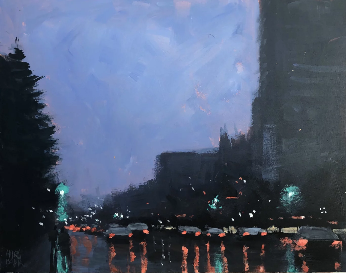 Mike Barr's "City Limits" Acrylic on Canvas artwork for sale