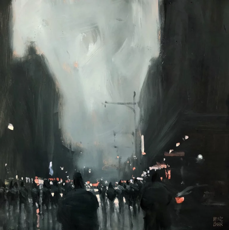 Mike Barr's "Hindley st" Acrylic on Canvas artwork for sale