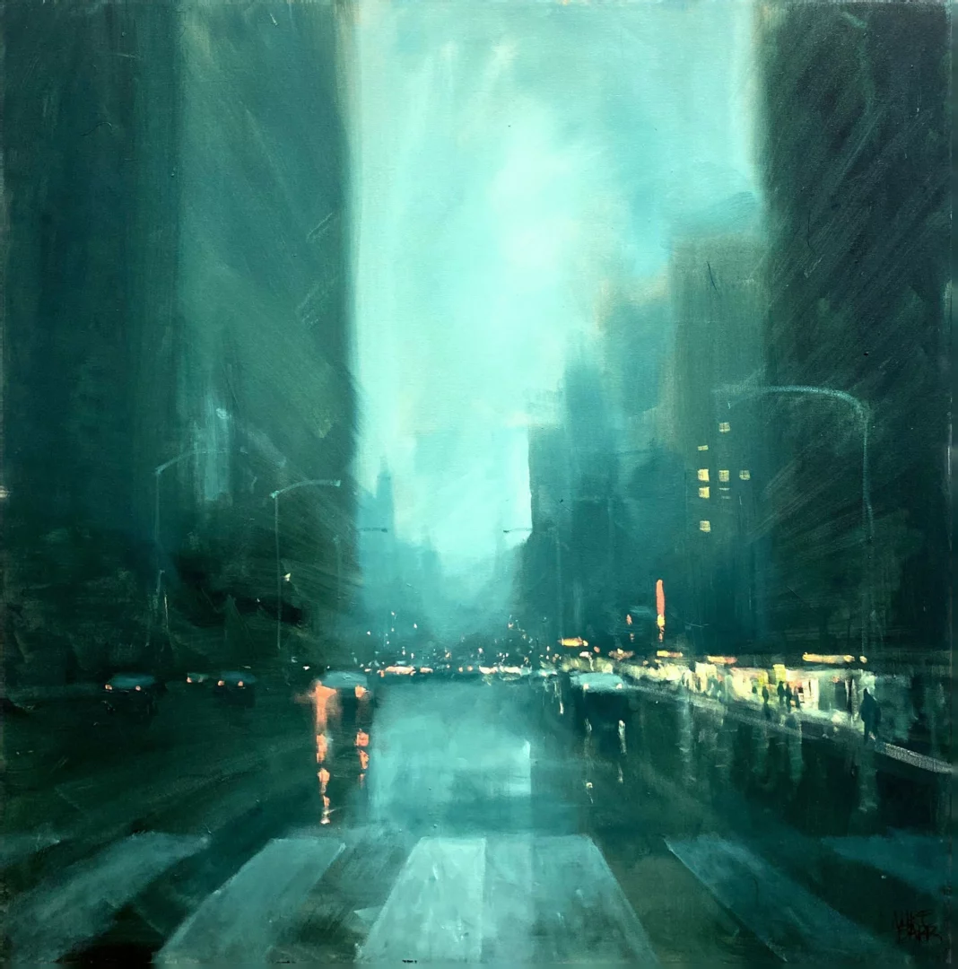 Mike Barr's "Night Crossing" Acrylic on Canvas artwork for sale