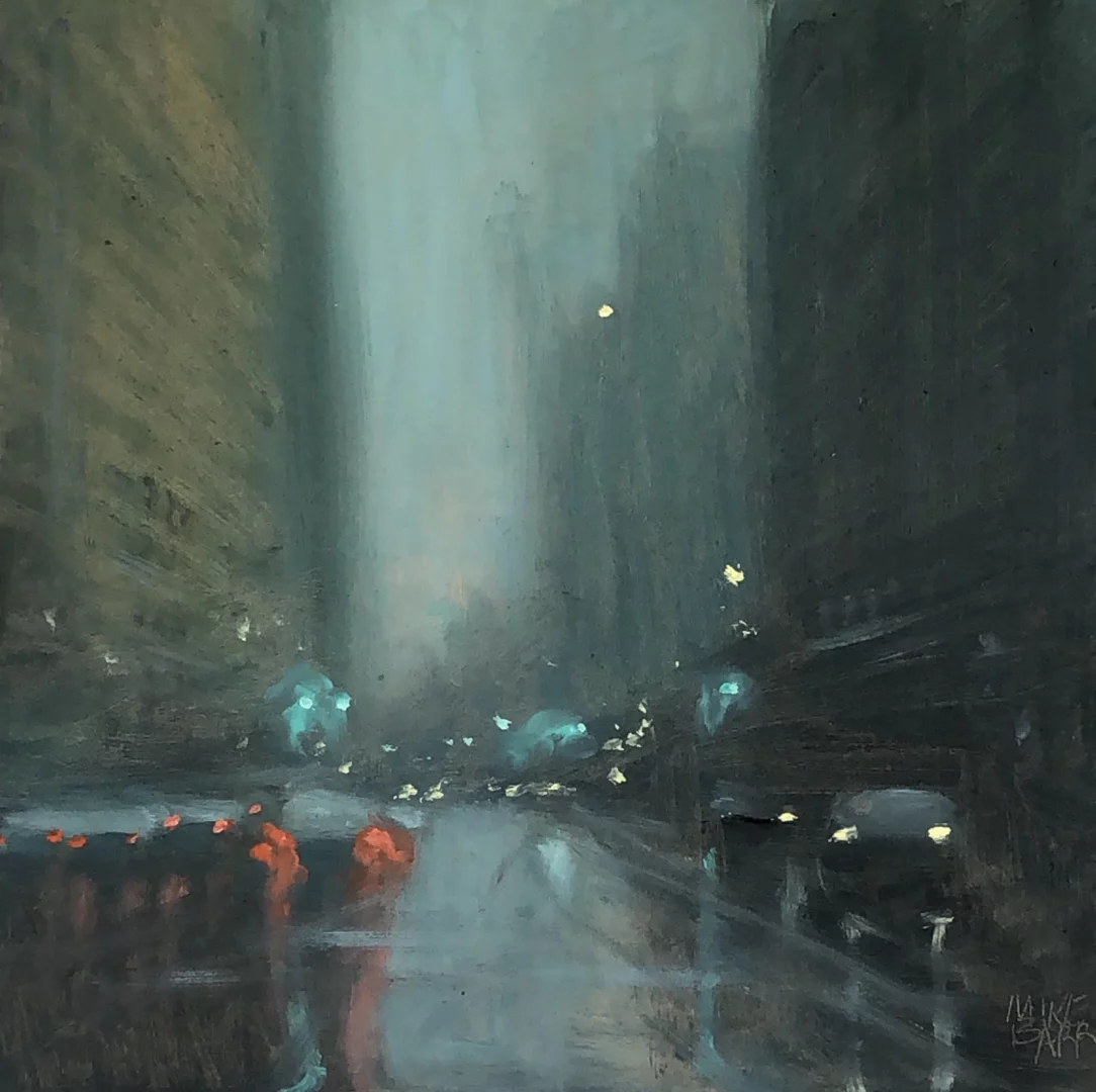 Mike Barr's "Rain on Flinders" Acrylic on Canvas artwork for sale