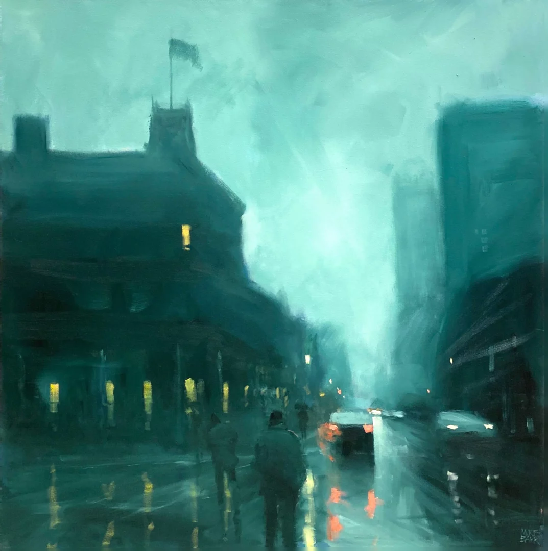 Mike Barr's "Storm at the Stag" Acrylic on Canvas 76 x 76 cm artwork for sale