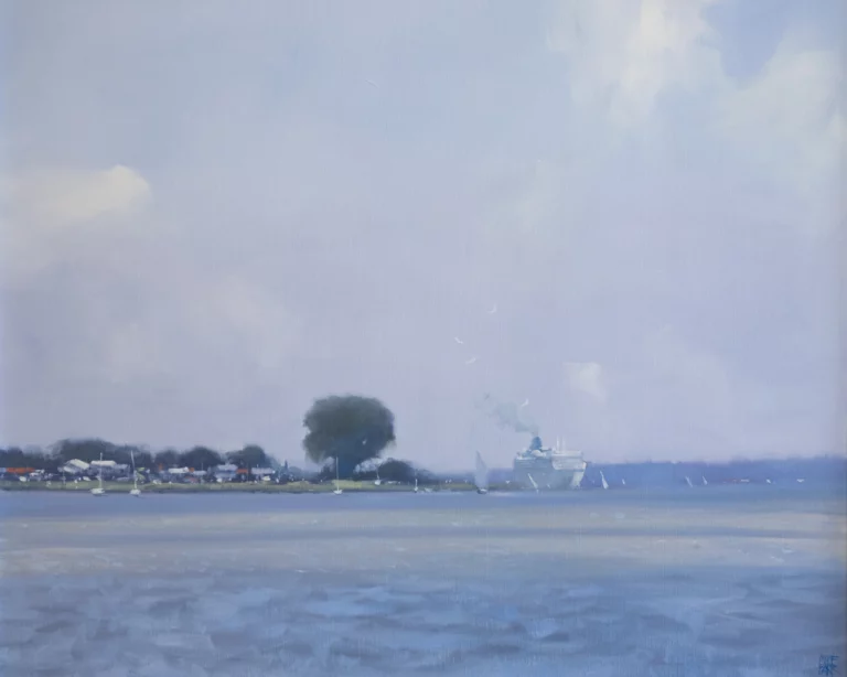 Mike Barr's "River Cruise Goolwa" Oil on Canvas artwork for sale