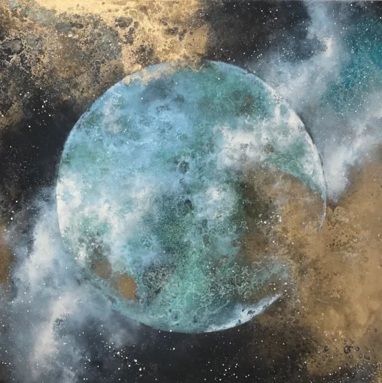 Charlotte Lane's "Moon" Oil artwork for sale
