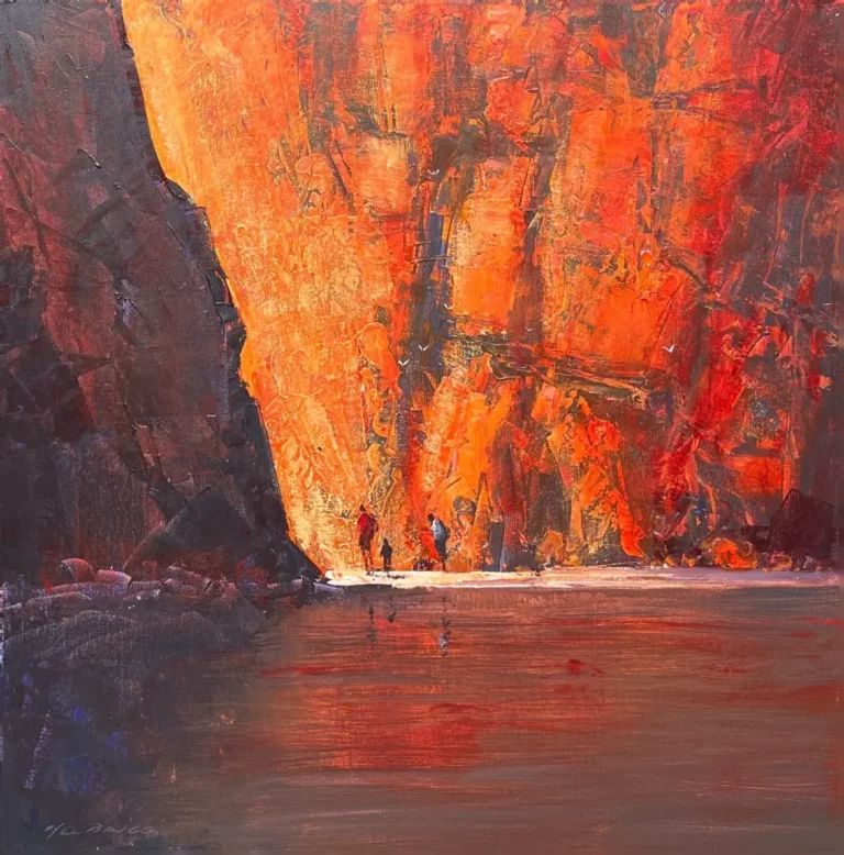 Mel Brigg's "Light through the Gorge" Acrylic on Canvas artwork for sale