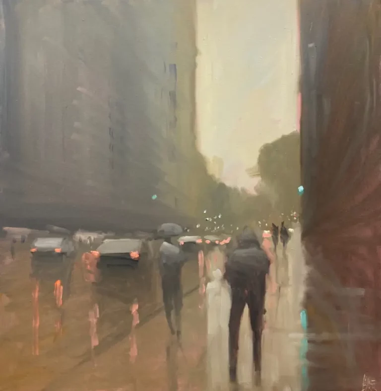 Mike Barr's "Waymouth Street" Oil artwork for sale